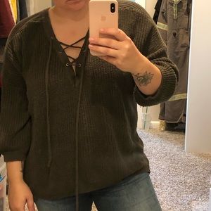 Over sized olive sweater